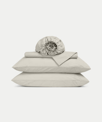 Dekbedovertrekset & Hoeslaken Percal Greige