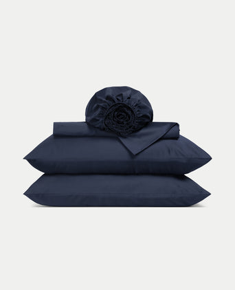 Dekbedovertrekset & Hoeslaken Satijn Harbour Blue