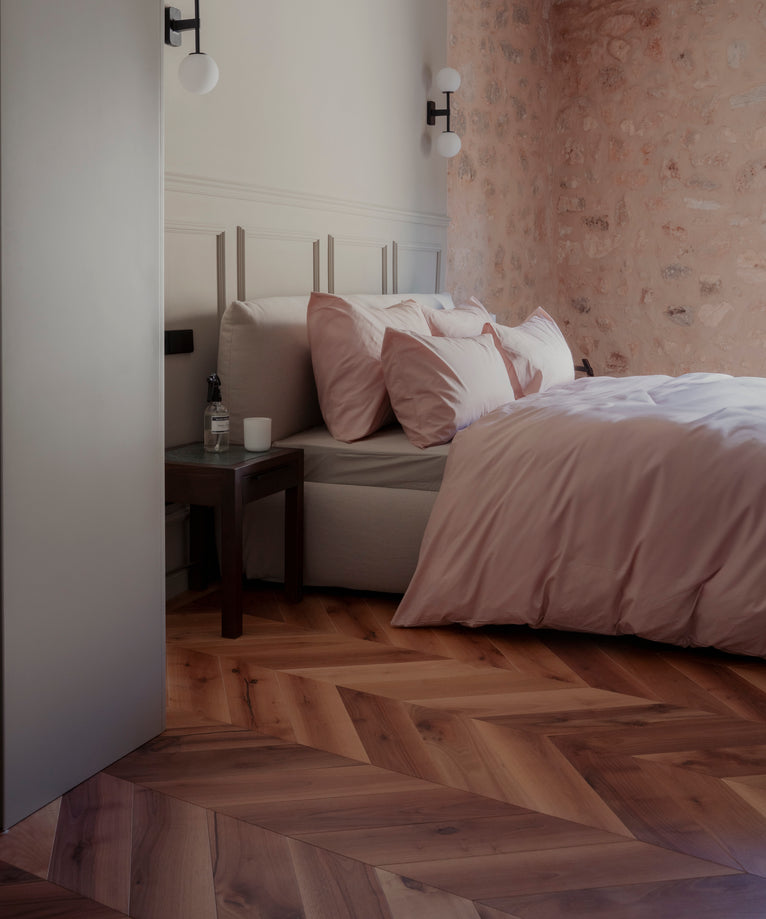 Dekbedovertrekset Egyptisch katoen Percal 400TC | Blush Pink