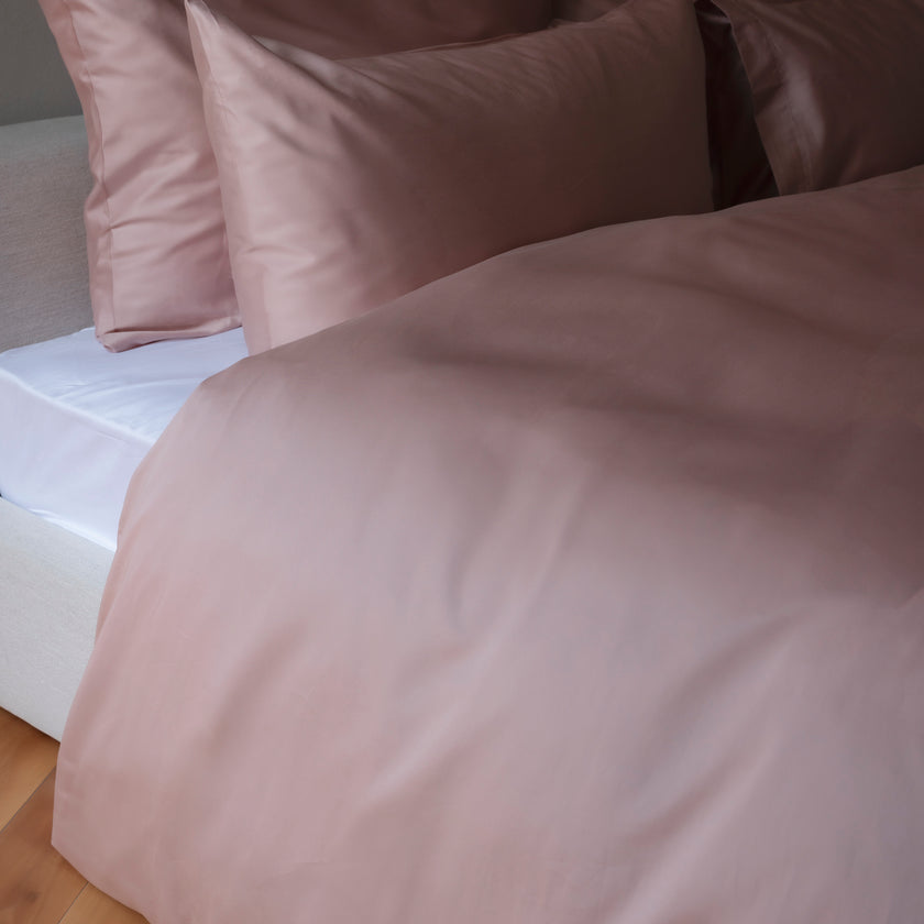 Dekbedovertrekset Egyptisch katoen Satijn 400TC | Blush Pink