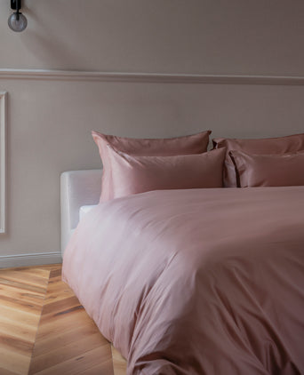 Dekbedovertrekset Egyptisch katoen Satijn 400TC | Blush Pink