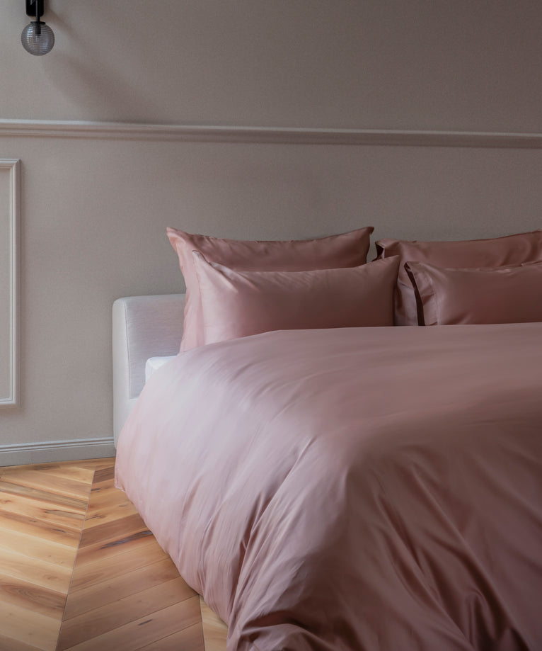 Dekbedovertrekset Egyptisch katoen Satijn 400TC | Blush Pink
