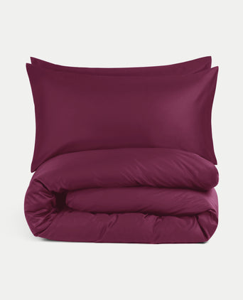 DOUXE Dekbedovertrekset Egyptisch Katoen Satijn 400TC | Burgundy | Limited Edition