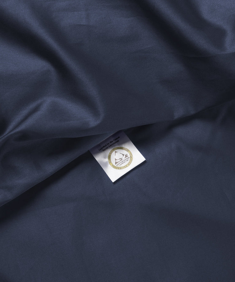 Set van 2 kussenslopen Egyptisch katoen 400TC Satijn | Harbour Blue