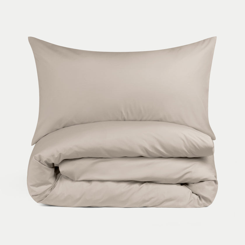 Dekbedovertrekset & Hoeslaken Percal Latte