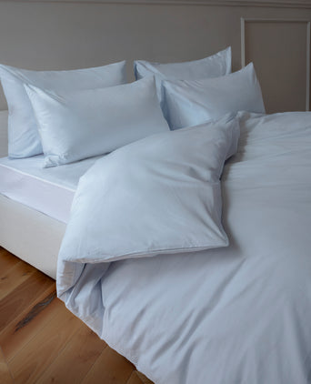 Dekbedovertrekset Egyptisch katoen Percal 400TC | Pastel Blue