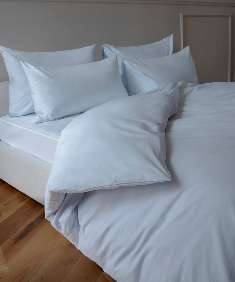 Dekbedovertrekset Egyptisch katoen Percal 400TC | Pastel Blue