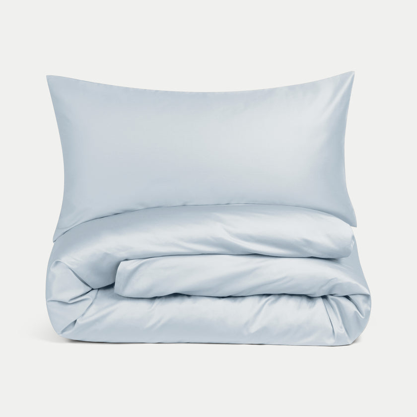 Dekbedovertrekset & Hoeslaken Satijn Pastel Blue