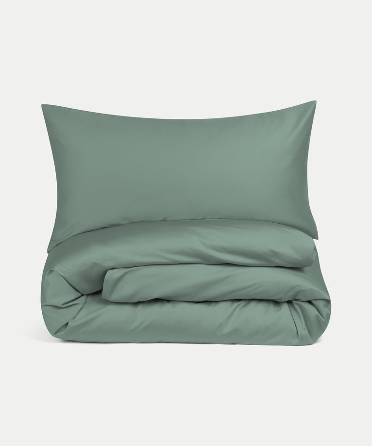 Dekbedovertrekset Egyptisch katoen Satijn 400TC | Sage Green