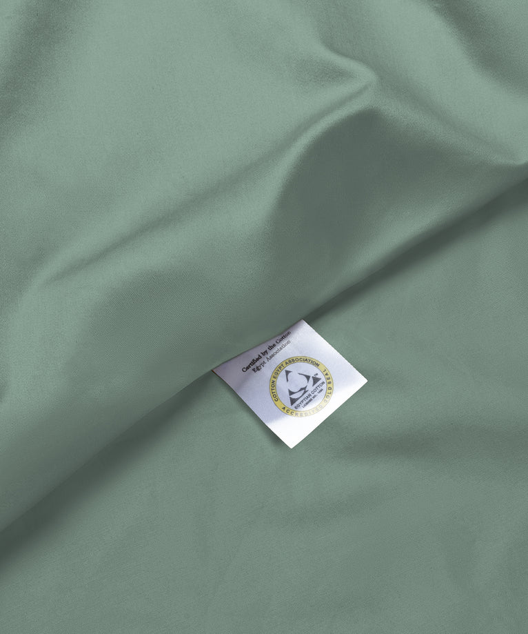 Dekbedovertrekset Egyptisch katoen Satijn 400TC | Sage Green