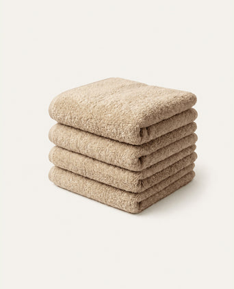 Gastendoekje zero-twist katoen 30x30 cm (4 st.) | Latte
