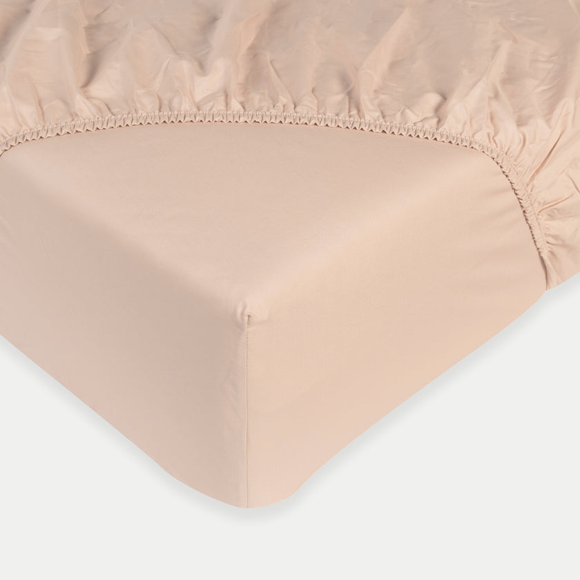 Hoeslaken Egyptisch katoen Percal 400TC | Blush Pink