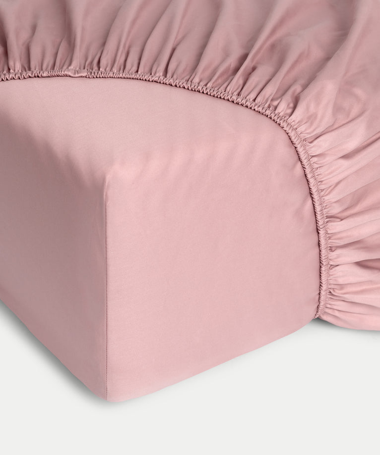 Hoeslaken Egyptisch katoen Satijn 400TC | Blush Pink