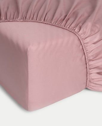 Hoeslaken Egyptisch katoen Satijn 400TC | Blush Pink