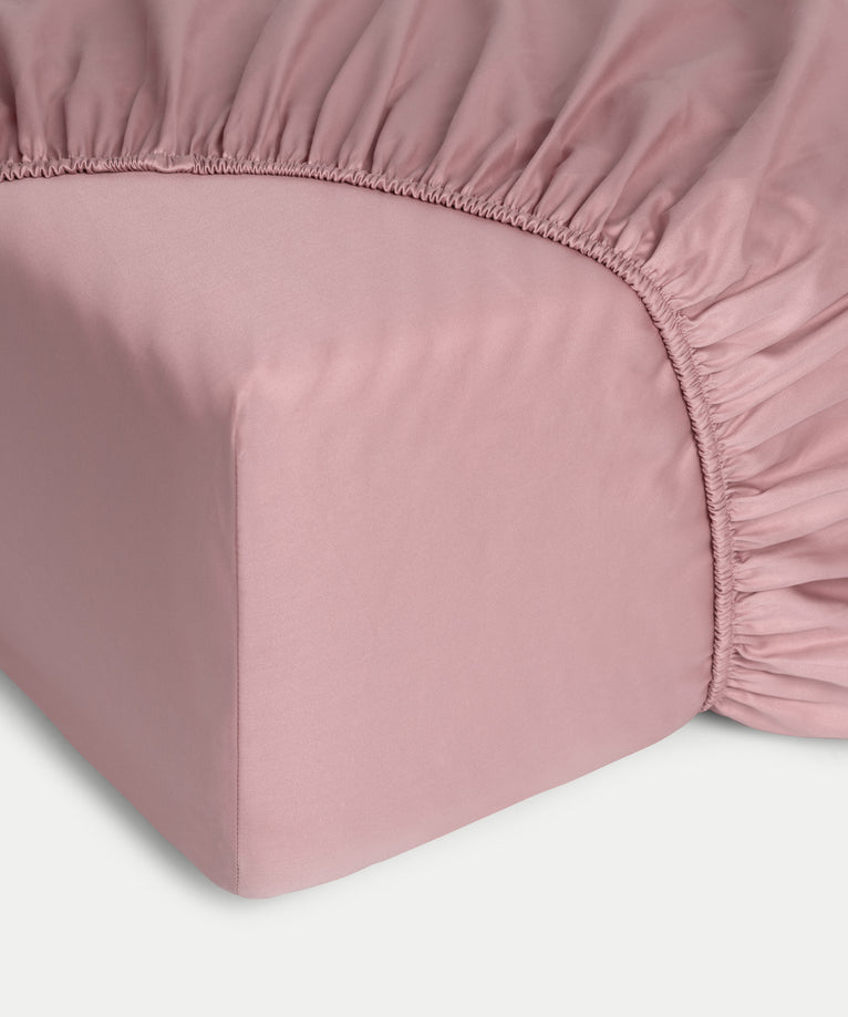 Hoeslaken Egyptisch katoen Satijn 400TC | Blush Pink