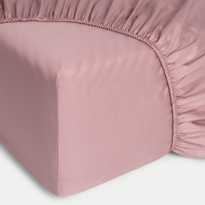 Hoeslaken Egyptisch katoen Satijn 400TC | Blush Pink