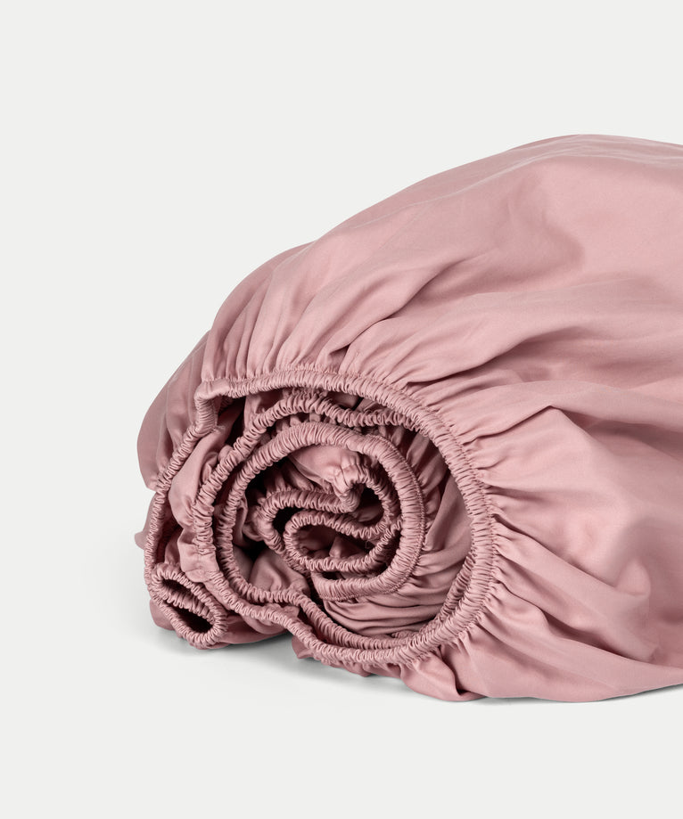 Hoeslaken Egyptisch katoen Satijn 400TC | Blush Pink