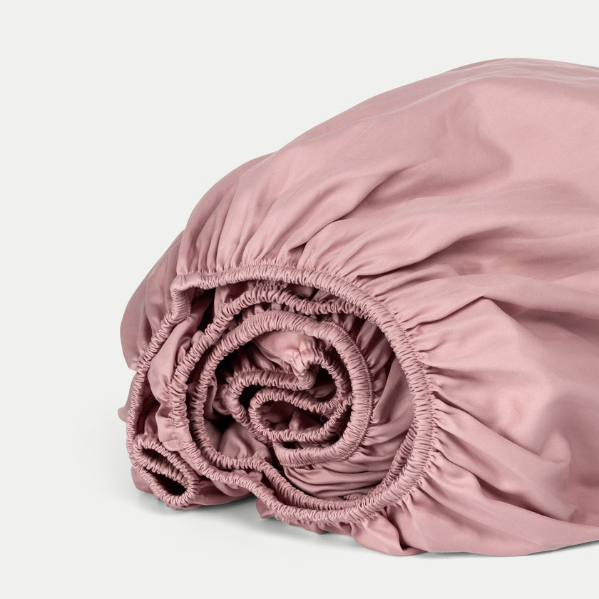 Hoeslaken Egyptisch katoen Satijn 400TC | Blush Pink