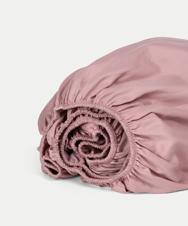 Hoeslaken Egyptisch katoen Satijn 400TC | Blush Pink