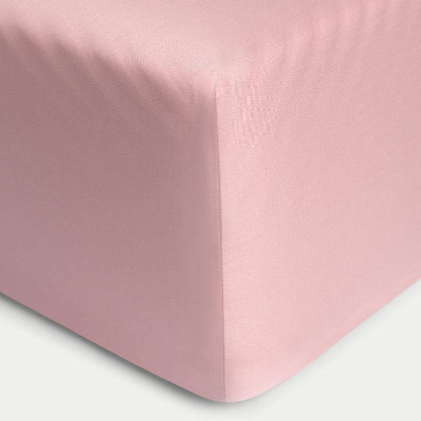 Hoeslaken Egyptisch katoen Satijn 400TC | Blush Pink