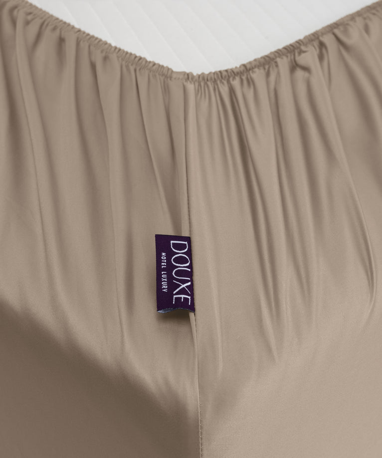 Hoeslaken Egyptisch katoen Satijn 400TC | Champagne