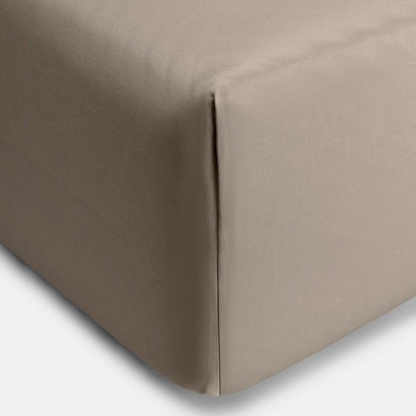 Hoeslaken Egyptisch katoen Satijn 400TC | Champagne