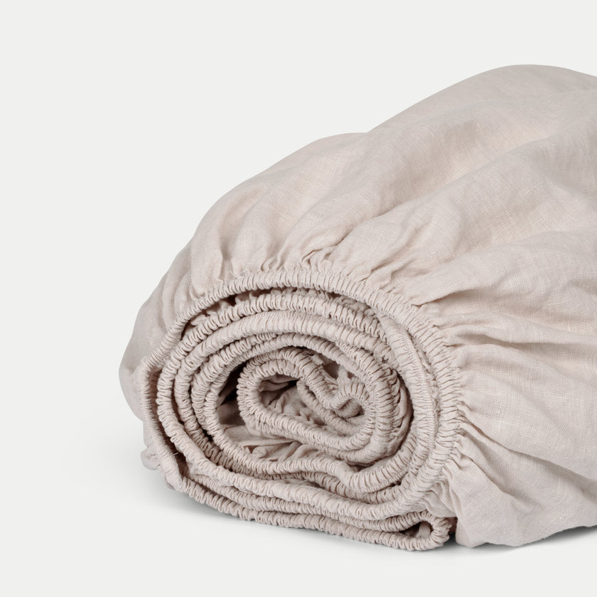 Dekbedovertrekset & Hoeslaken Gewassen Linnen Oat