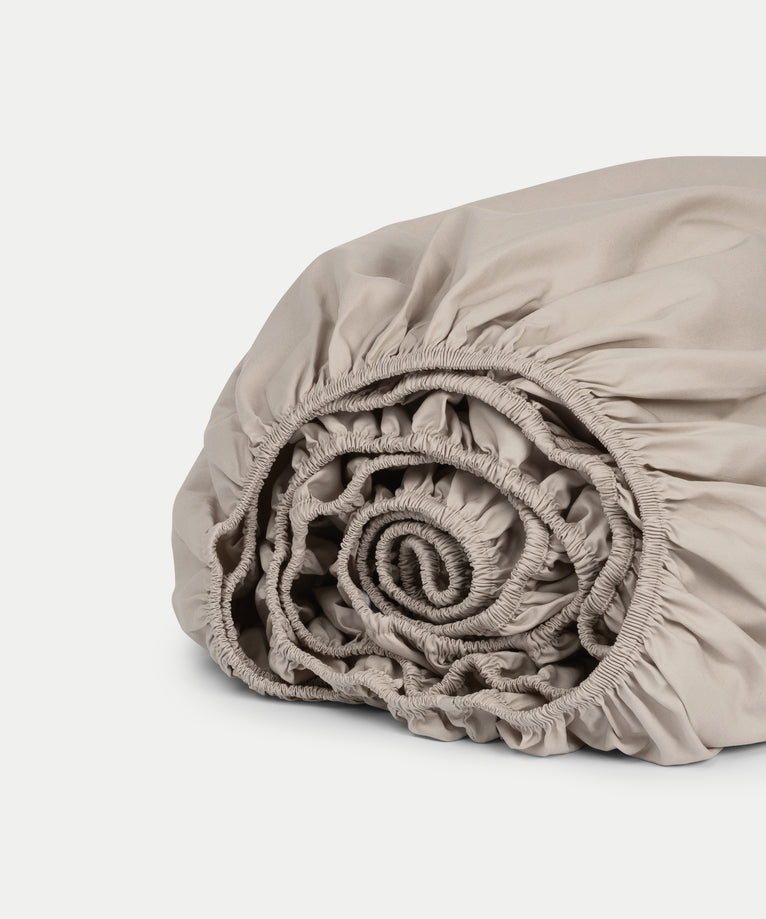 Hoeslaken Egyptisch katoen Percal 400TC | Latte