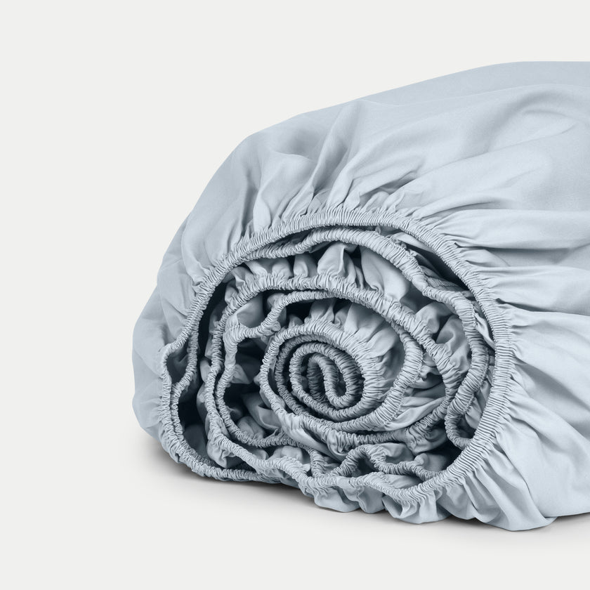 Hoeslaken Egyptisch katoen Percal 400TC | Pastel Blue