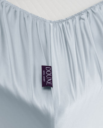 Hoeslaken Egyptisch katoen Satijn 400TC | Pastel Blue