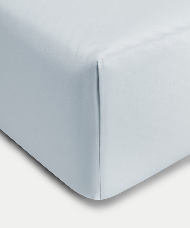 Hoeslaken Egyptisch katoen Satijn 400TC | Pastel Blue