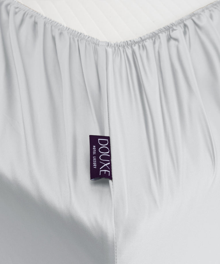 Hoeslaken Egyptisch katoen Satijn 400TC | Zilvergrijs