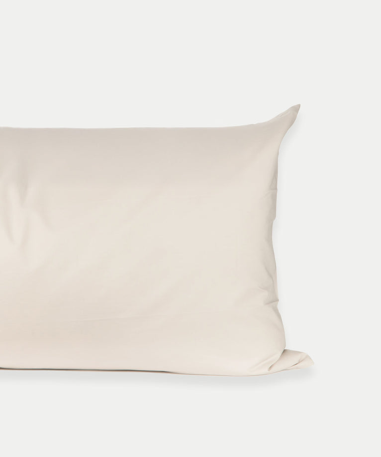 Set van 2 kussenslopen Egyptisch katoen Percal 400TC | Chalk White