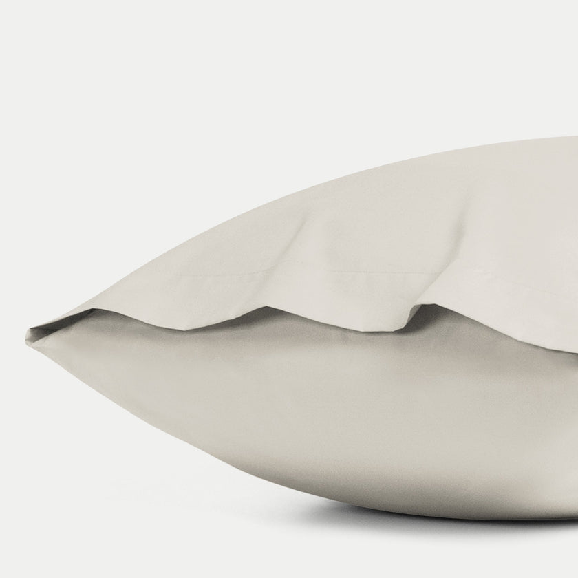 Set van 2 kussenslopen Egyptisch katoen Percal 400TC | Greige