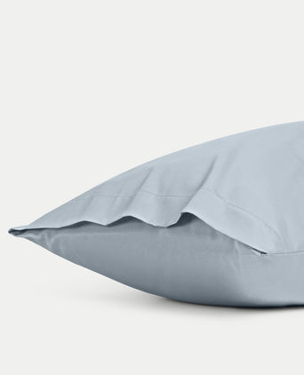 Set van 2 kussenslopen Egyptisch katoen 400TC Satijn | Misty Blue