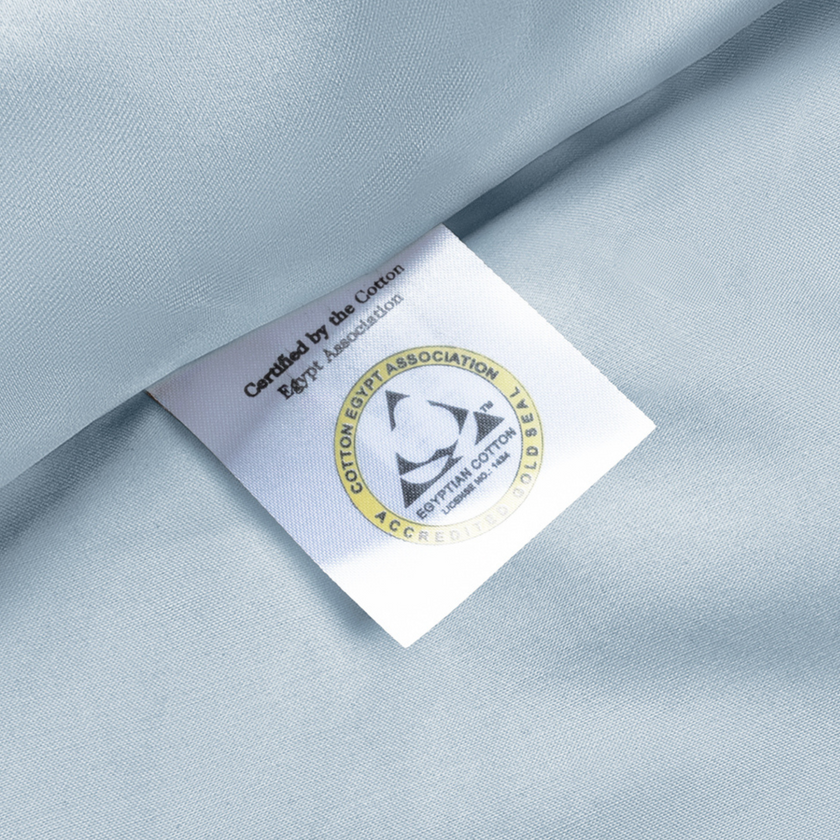 Set van 2 kussenslopen Egyptisch katoen 400TC Satijn | Pastel Blue