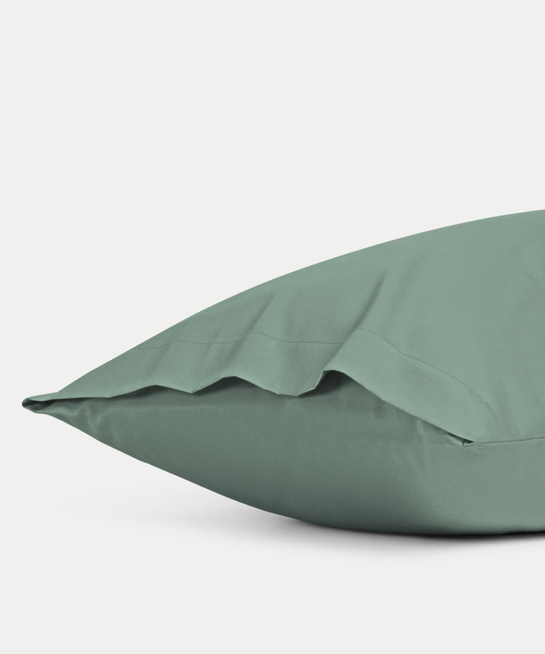 Kinderkussensloop Egyptisch katoen 400TC Satijn Sage Green - Petit Hôtel