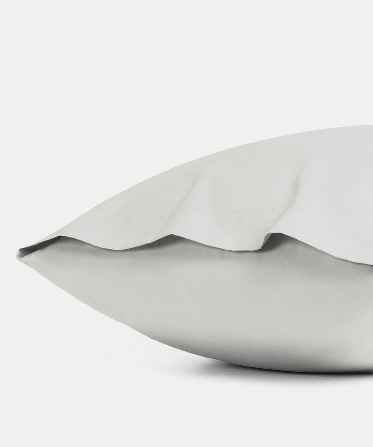 Set van 2 kussenslopen Egyptisch katoen Percal 400TC | Zilvergrijs