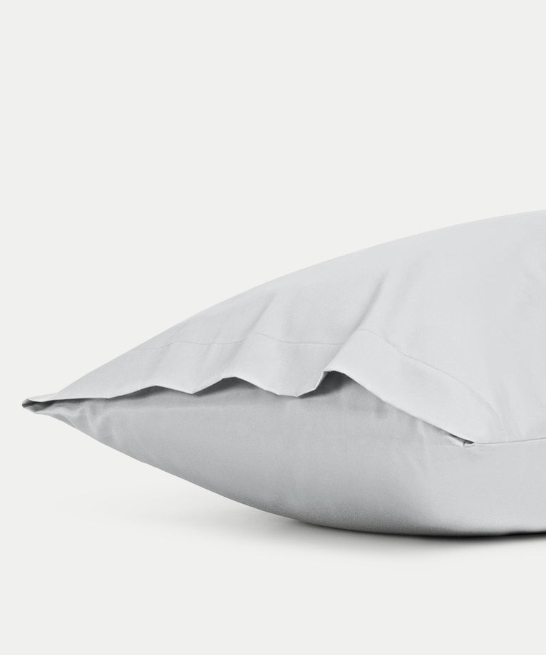 Set van 2 kussenslopen Egyptisch katoen 400TC Satijn | Zilvergrijs