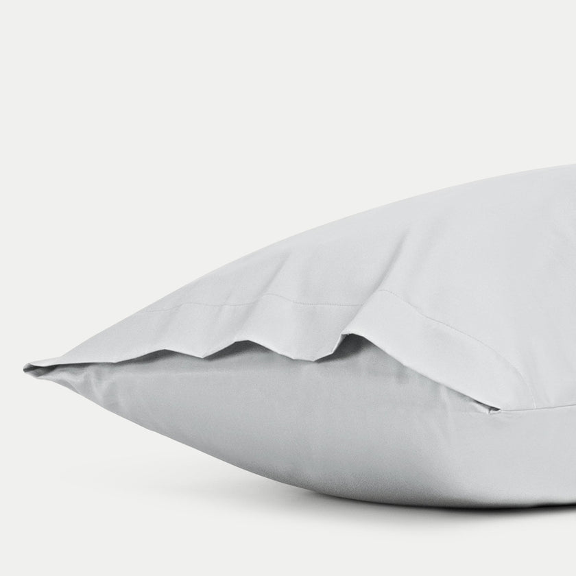 Set van 2 kussenslopen Egyptisch katoen 400TC Satijn | Zilvergrijs