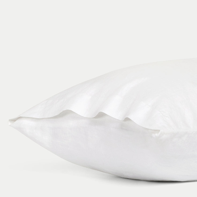 Set van 2 kussenslopen 100% Gewassen Linnen | Wit