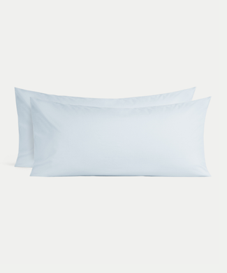 Set van 2 Kussenslopen Egyptisch katoen 400TC Percal | Pastel Blue