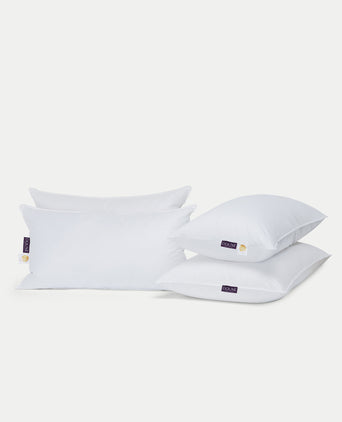 2x Hoofdkussen Dons 50x90 cm + 2x Body Kussen Microfiber 60x90 cm
