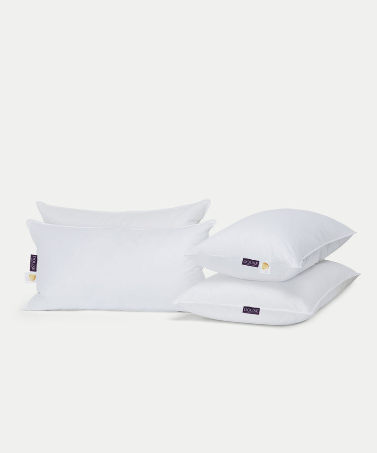 2x Hoofdkussen Dons 50x90 cm + 2x Body Kussen Microfiber 60x90 cm