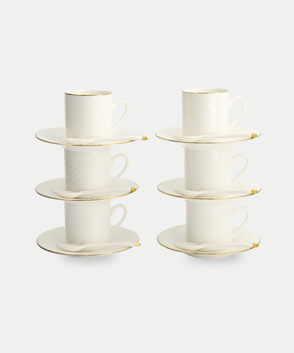 18-delige Tokyo Design Studio Espressoset – Nippon White Gold Rim