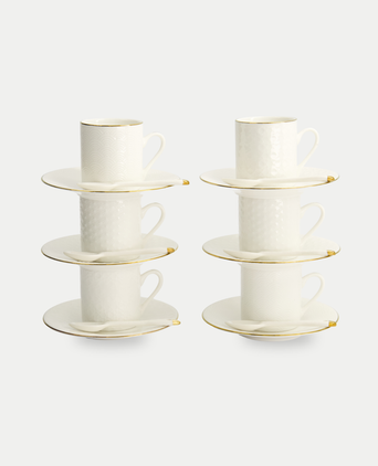 18-delige Tokyo Design Studio Espressoset – Nippon White Gold Rim