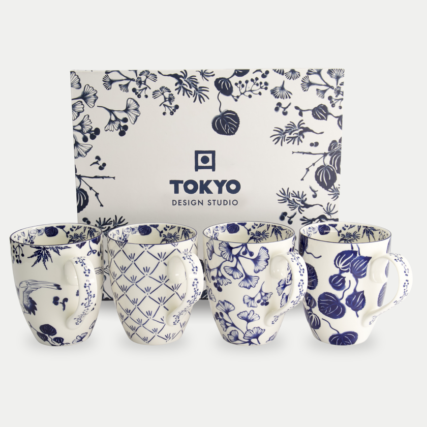 Tokyo Design Studio – Flora Japonica Mokkenset (4-delig)