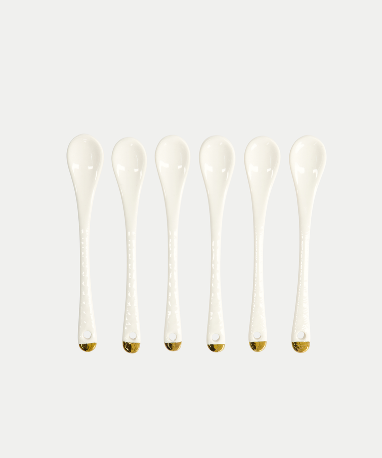 6-delige Tokyo Design Theelepels Set - Golden Rim
