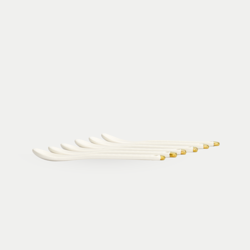 Tokyo Design Studio – Nippon White Gold Rim Kop-en-Schotelset Star Lines (8-delig)