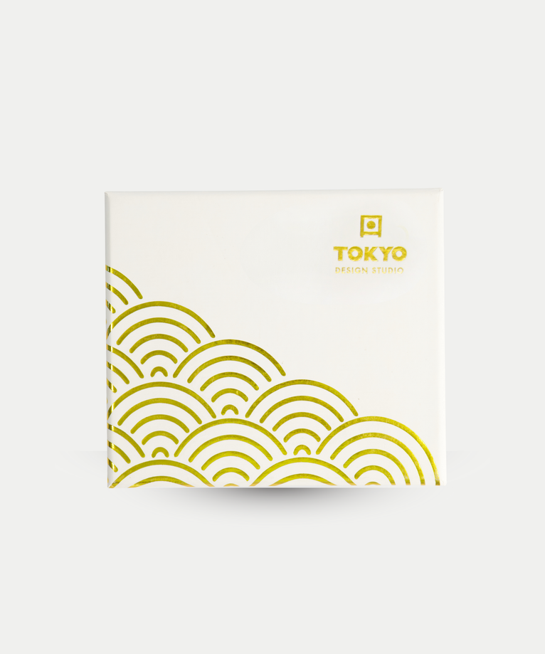 Tokyo Design Studio – Nippon White Gold Rim Kop-en-Schotelset Star Lines (8-delig)